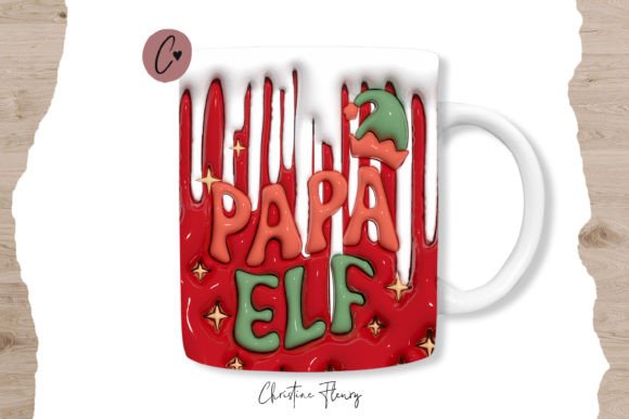 3D Inflated Papa Elf Mug Wrap: A Designer's Review for Crafts