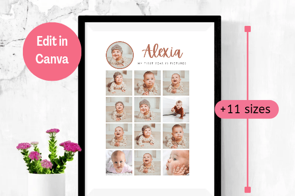 Baby First Year Canva Poster Embroidery Review