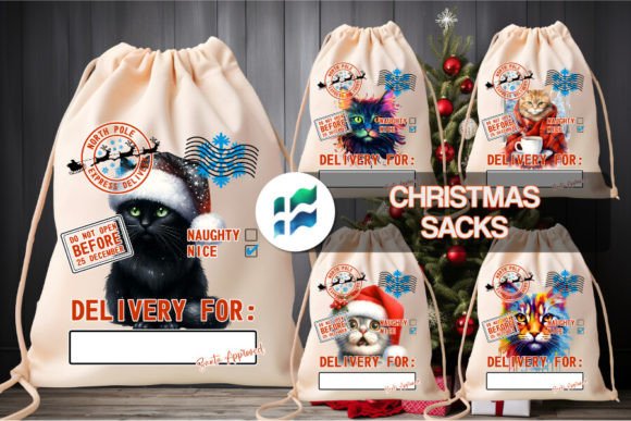 Cats Santa Sack Sublimation PNG: A Crafts Seller's Review