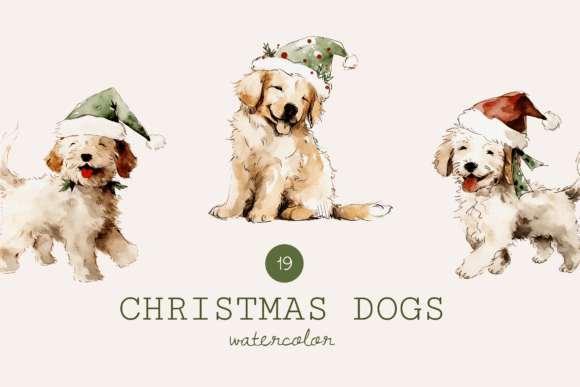 Cute Dog Watercolor Clipart for Crafts & Branding