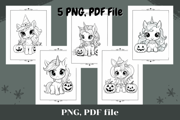 Cute Unicorn Halloween Coloring Pages for Brand Campaigns