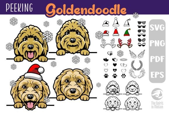 Goldendoodle SVG, Clipart Cutfiles for Crafts