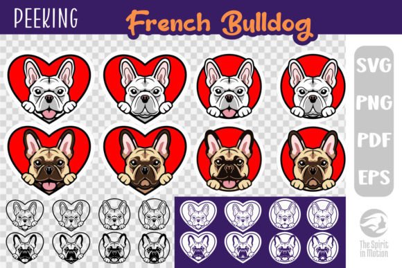 Peeking Frenchie Keychain Heart Clipart Review