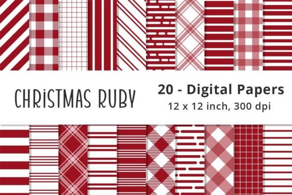 Ruby Red Seamless Striped Backgrounds for Modern Patterns