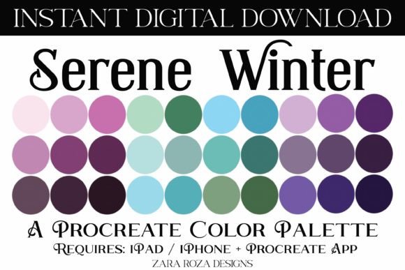 Serene Winter Procreate Color Palette: A Smart Add-Ons Choice