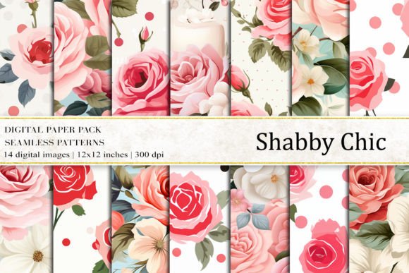 Shabby Chic Digital Papers: Premium Patterns for Creative Sellers