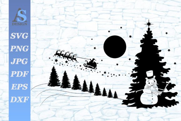 Snowman and Santa Claus SVG for Crafts