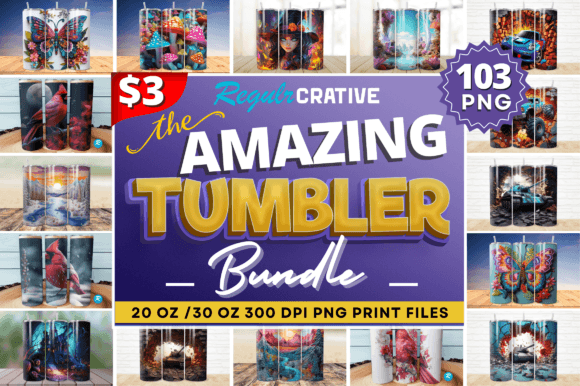 The Amazing Tumbler PNG Big Bundle for Crafts