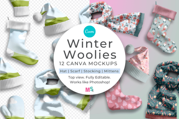 Winter Woolies Canva Mockups for Editorial Publishing